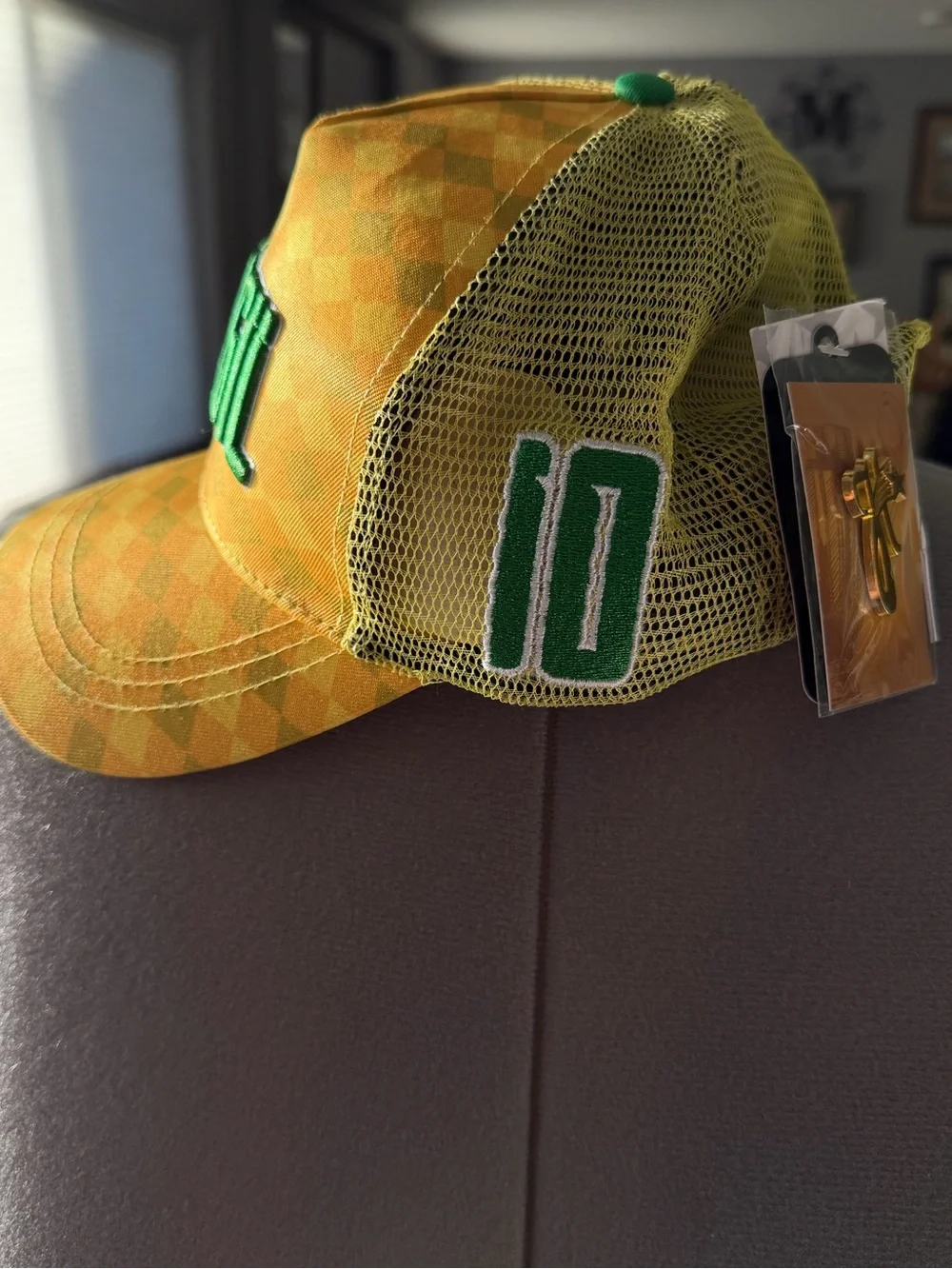 Brasil Embroidered Trucker Hat - Yellow & Green